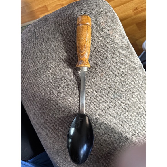 Bonny USA Vintage Black Spoon Ladle with Wooden Handle Kitchen Utensil - Picture 5 of 6